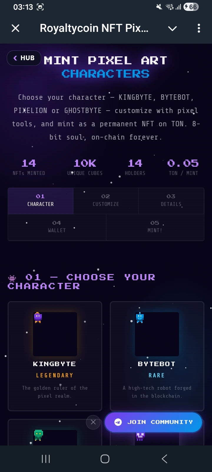 Royaltycoin NFT Pixel art — Preview 3