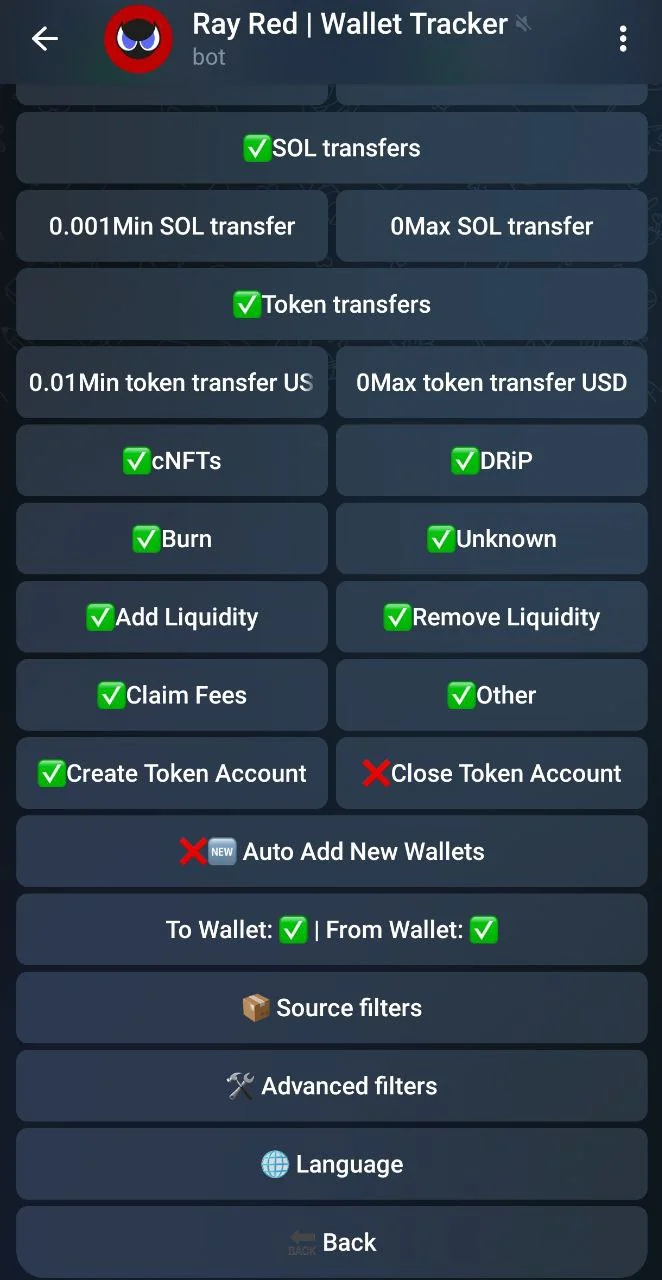 Ray Red | Wallet Tracker — Preview 4