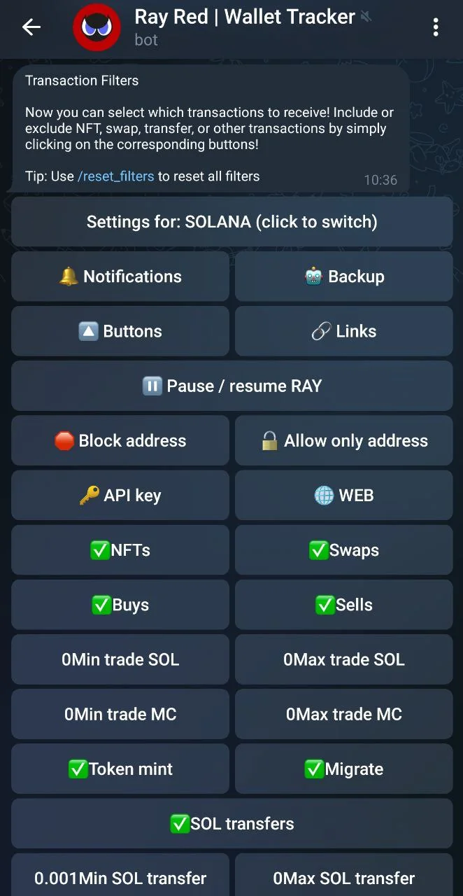 Ray Red | Wallet Tracker — Preview 3