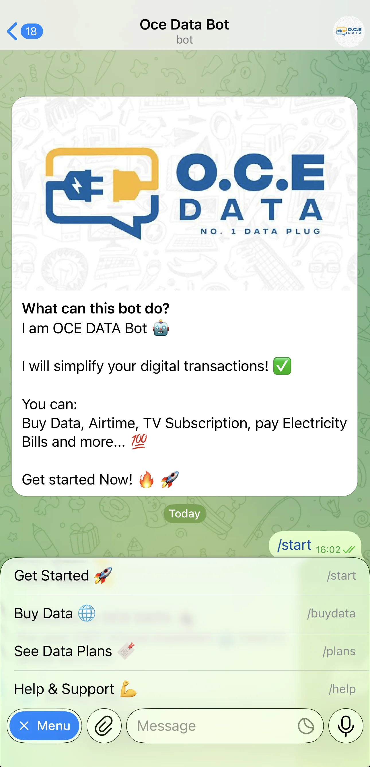 Oce Data Bot — Preview 1