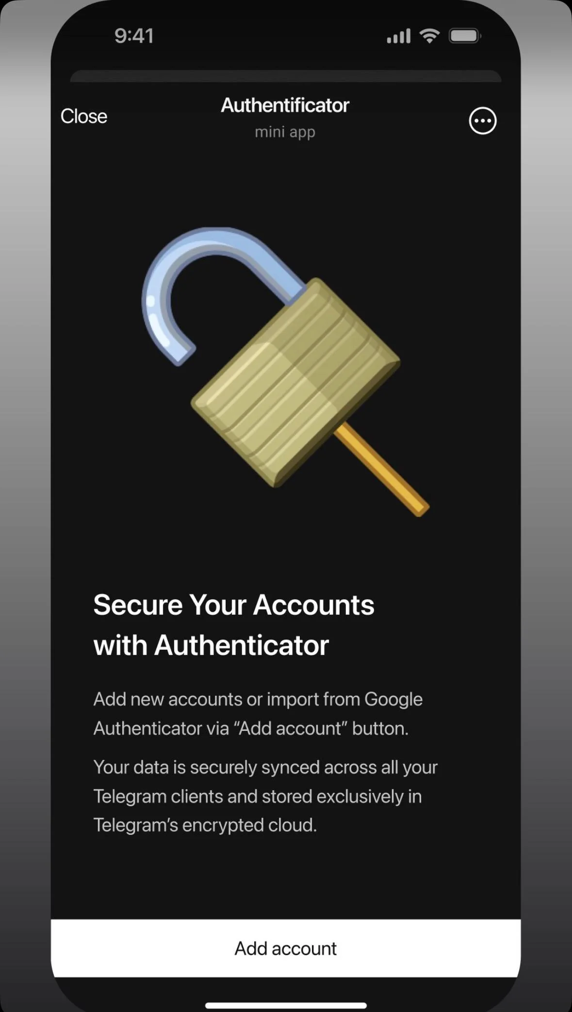 Authenticator — Preview 1