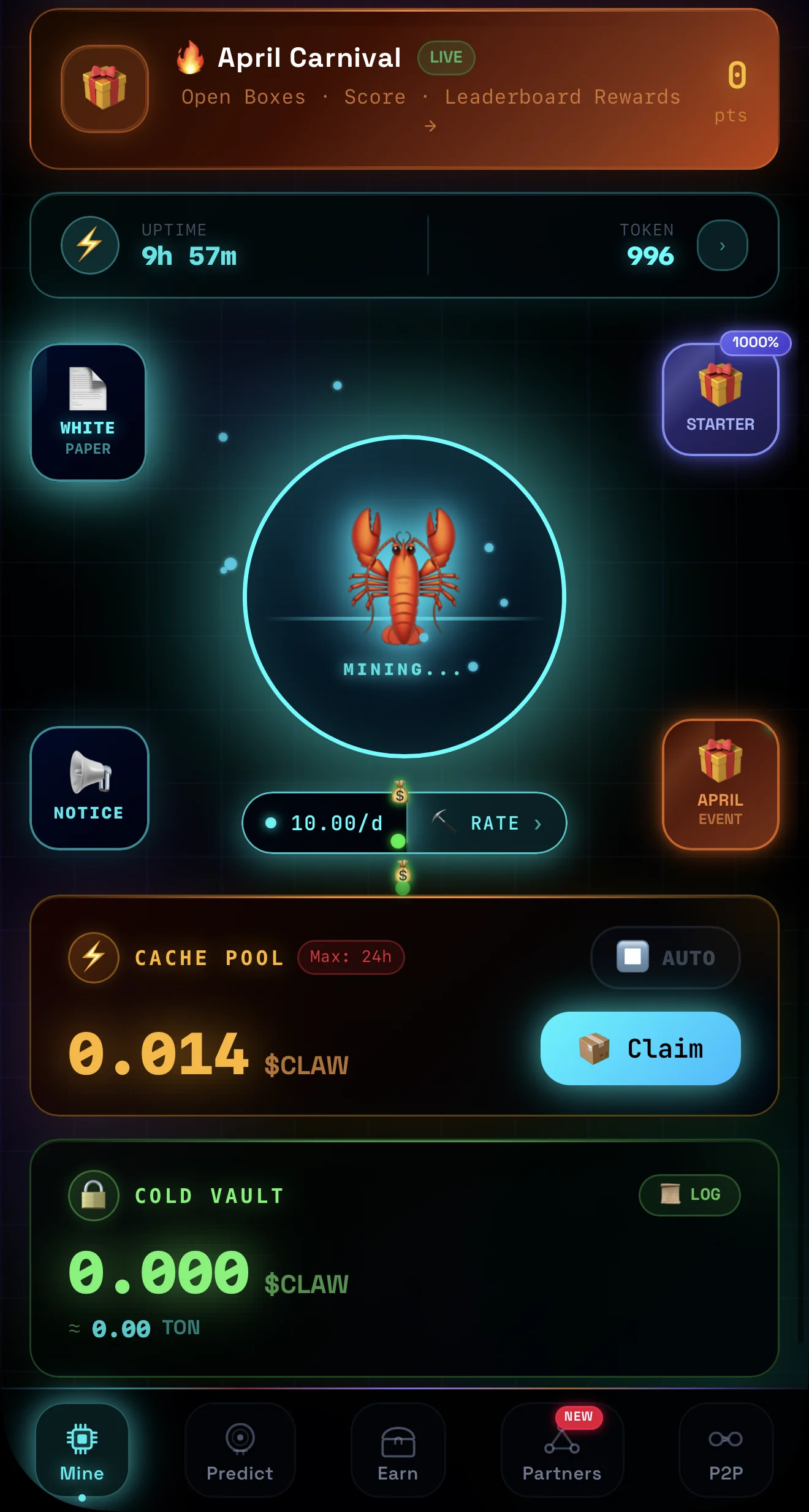 TON Claw 🦞 — Перегляд 1