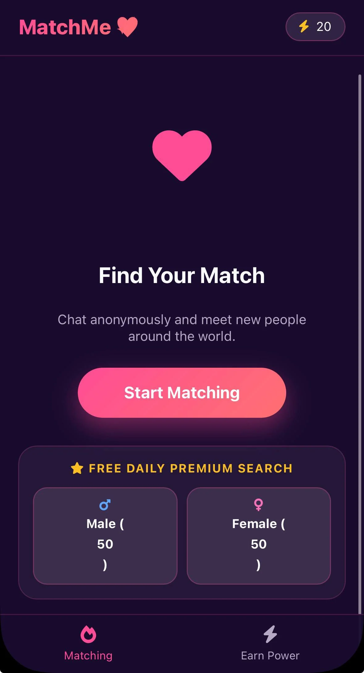 MatchMe — Preview 1