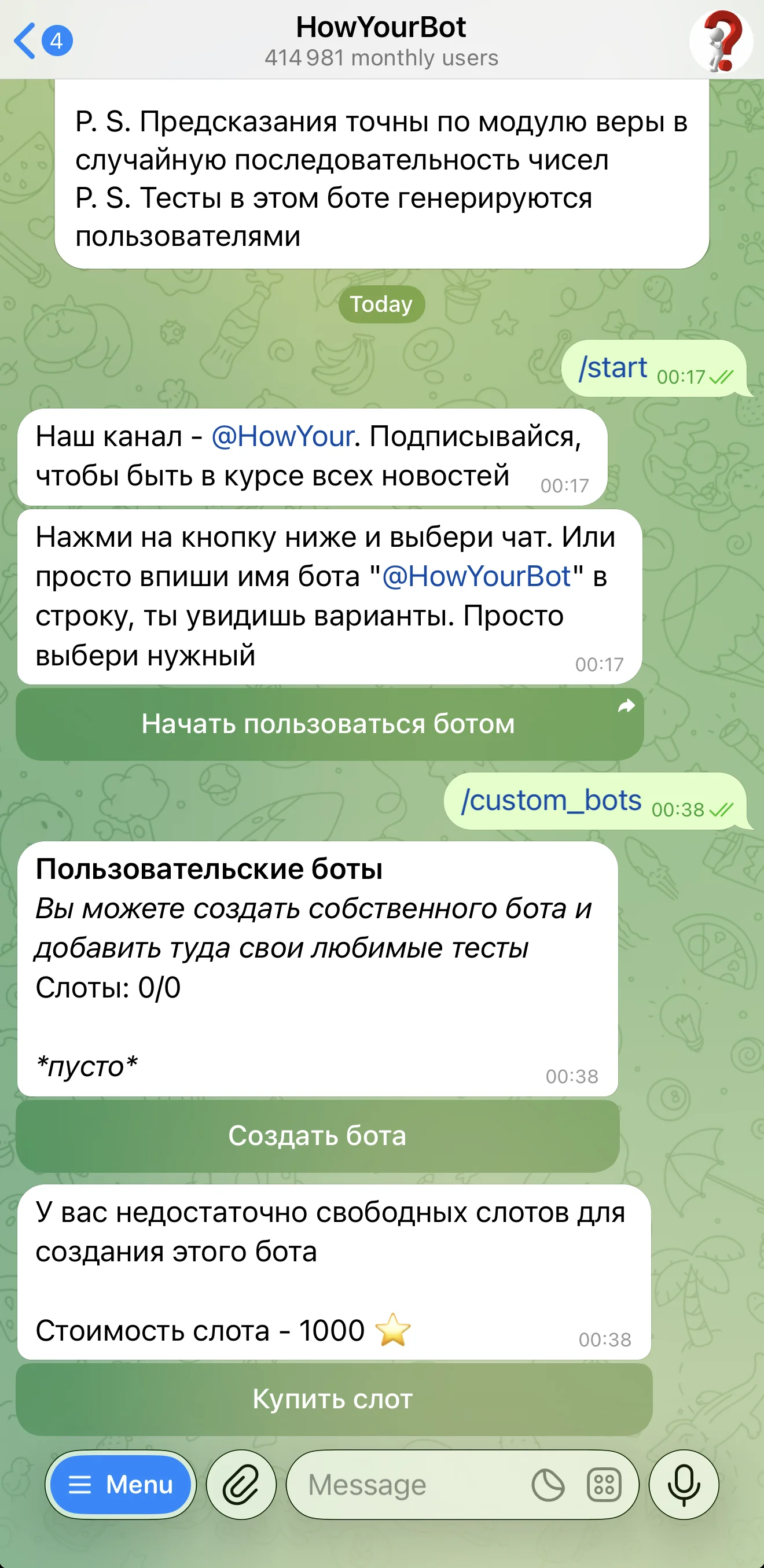 HowYourBot — Preview 4
