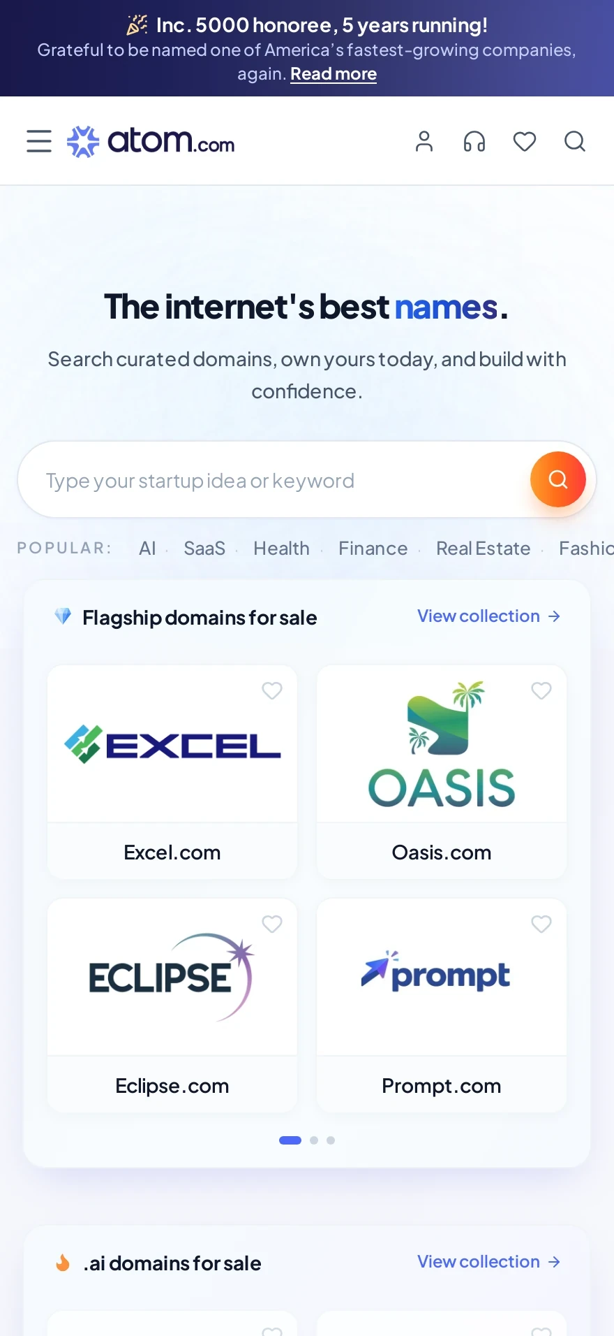 Atom.com — Premium Domains — Preview 1