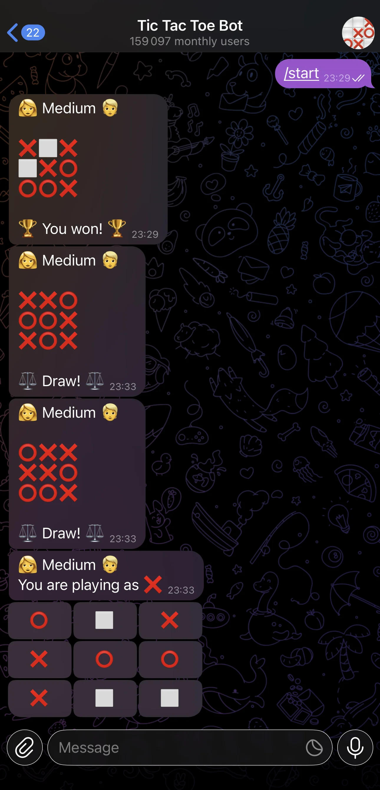 Tic Tac Toe Bot — Preview 2