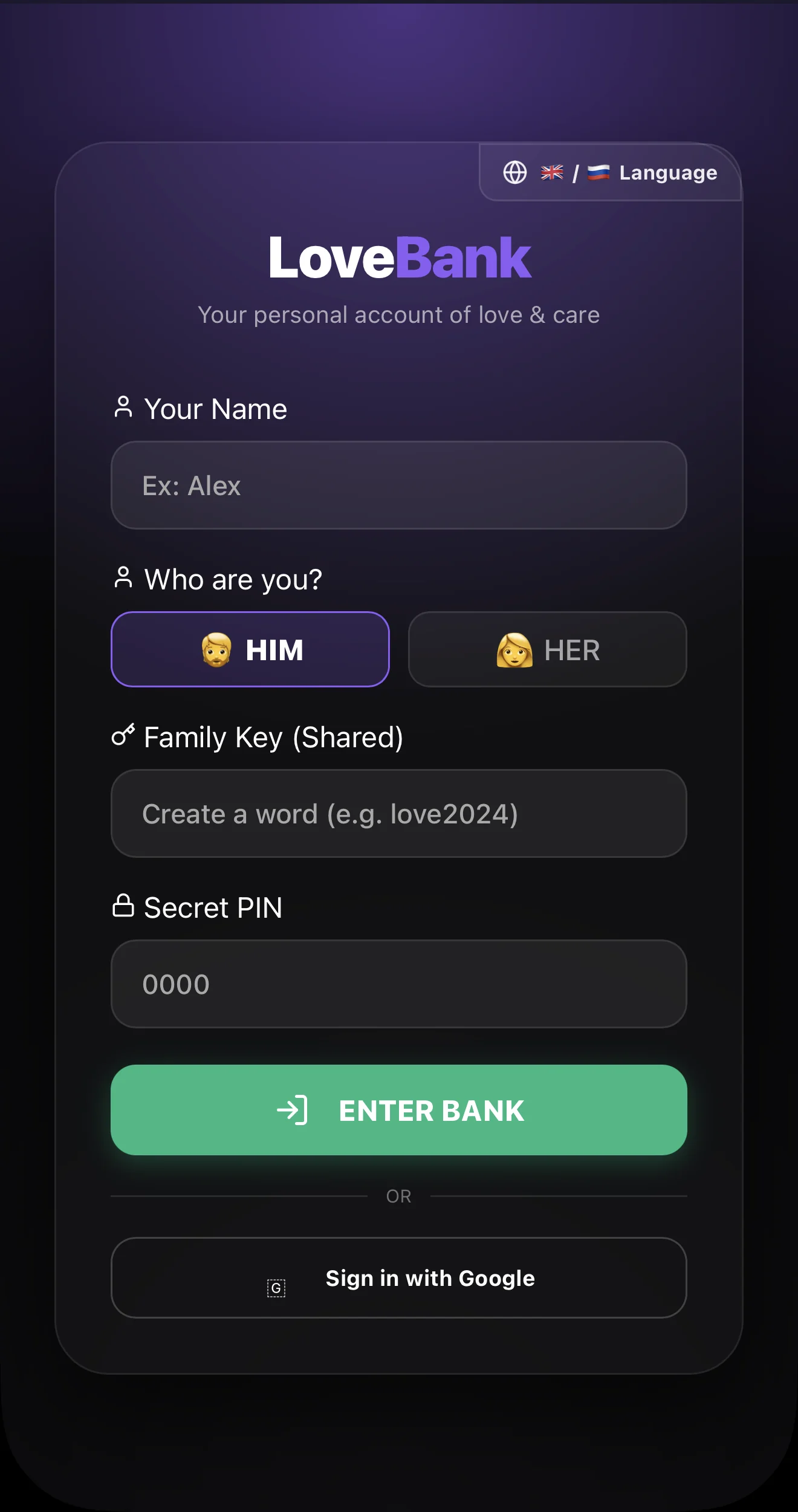 LoveBank — Preview 1
