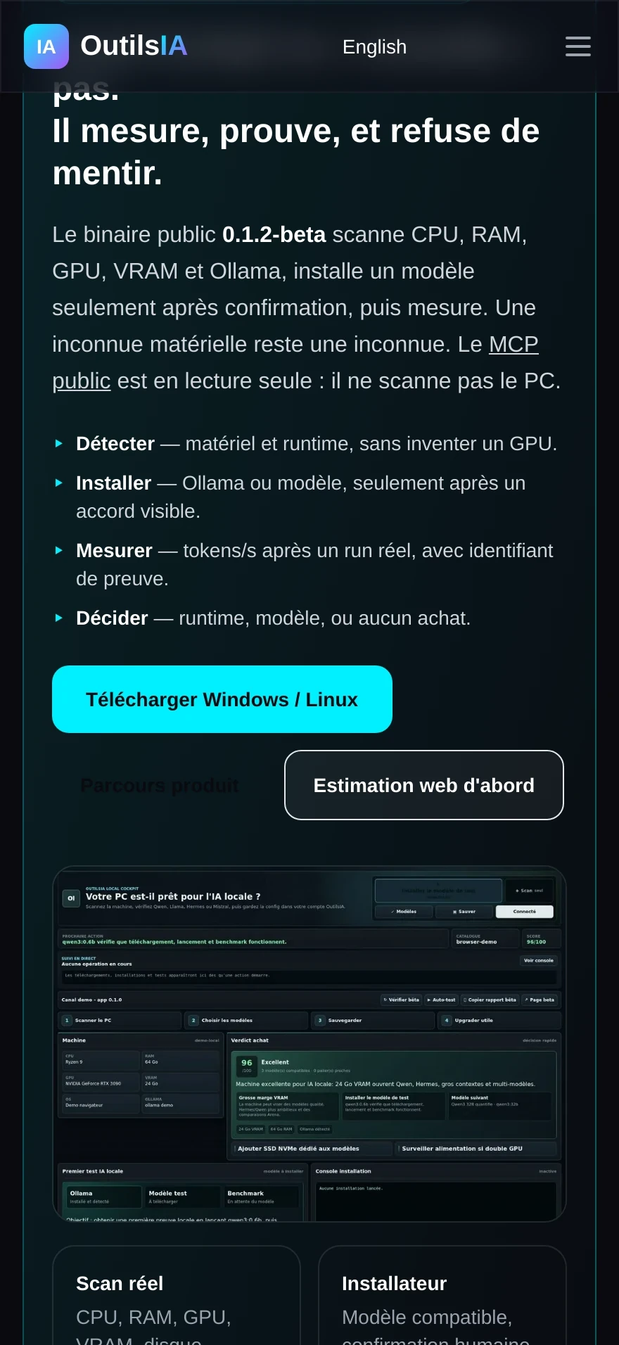 OutilsIA — Conseiller IA locale — Preview 3