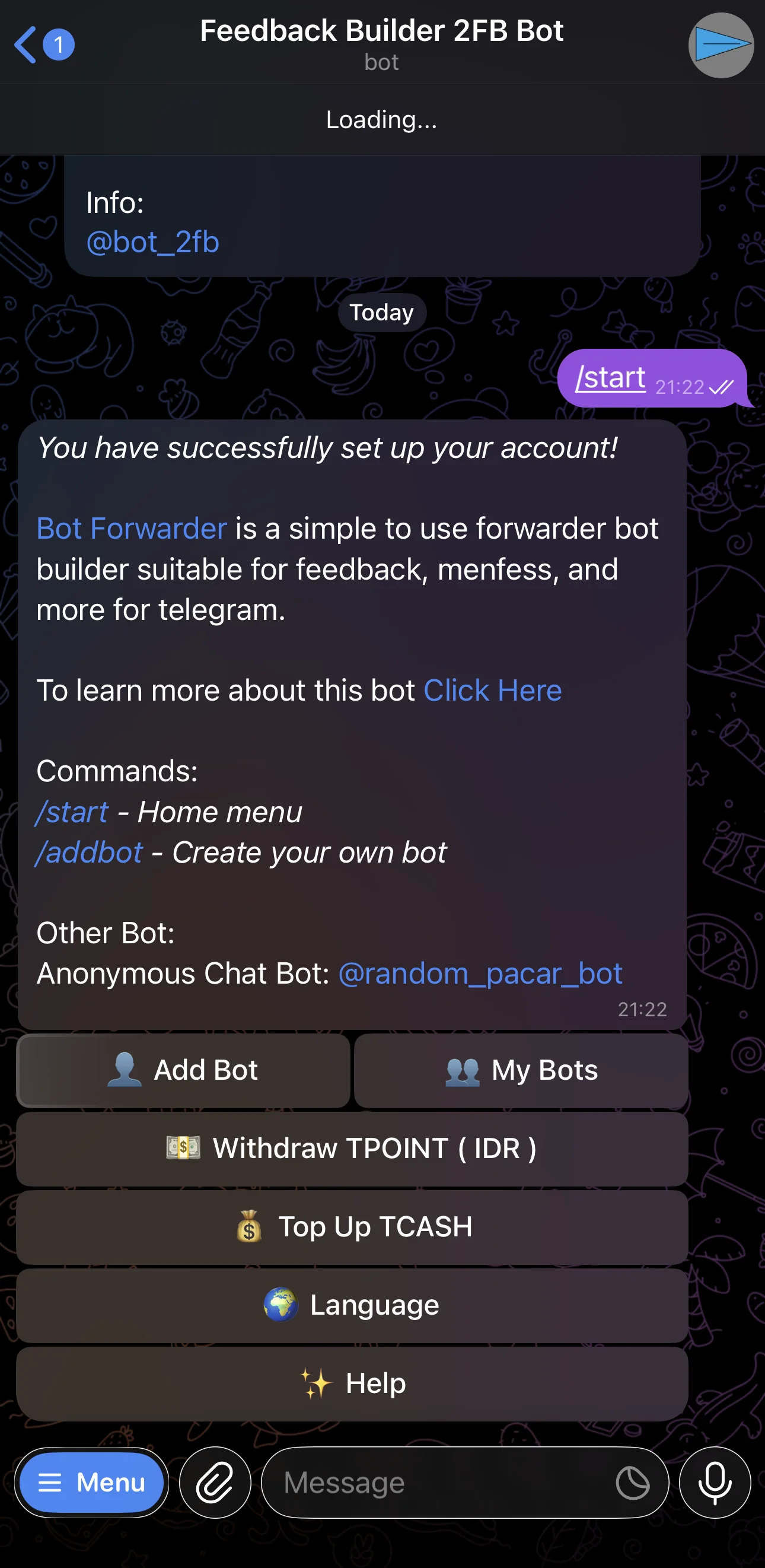 Feedback Builder 2FB Bot — Превью 2