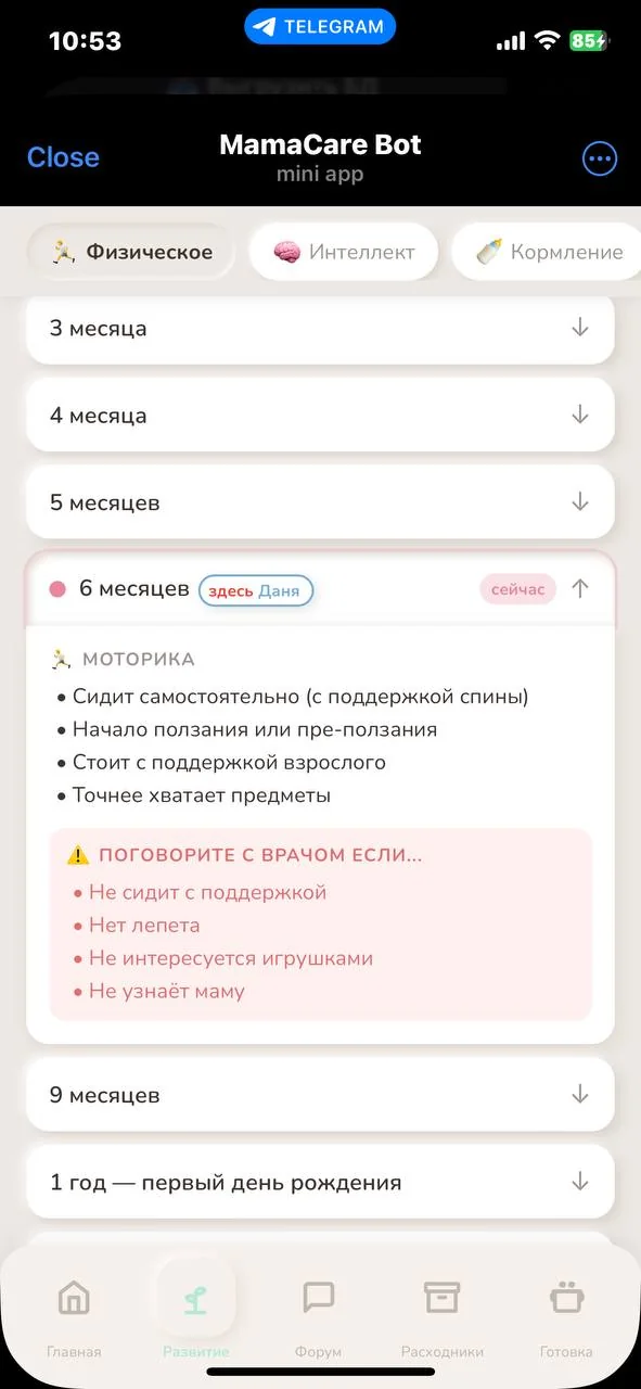 MamaCare Bot — पूर्वावलोकन 4
