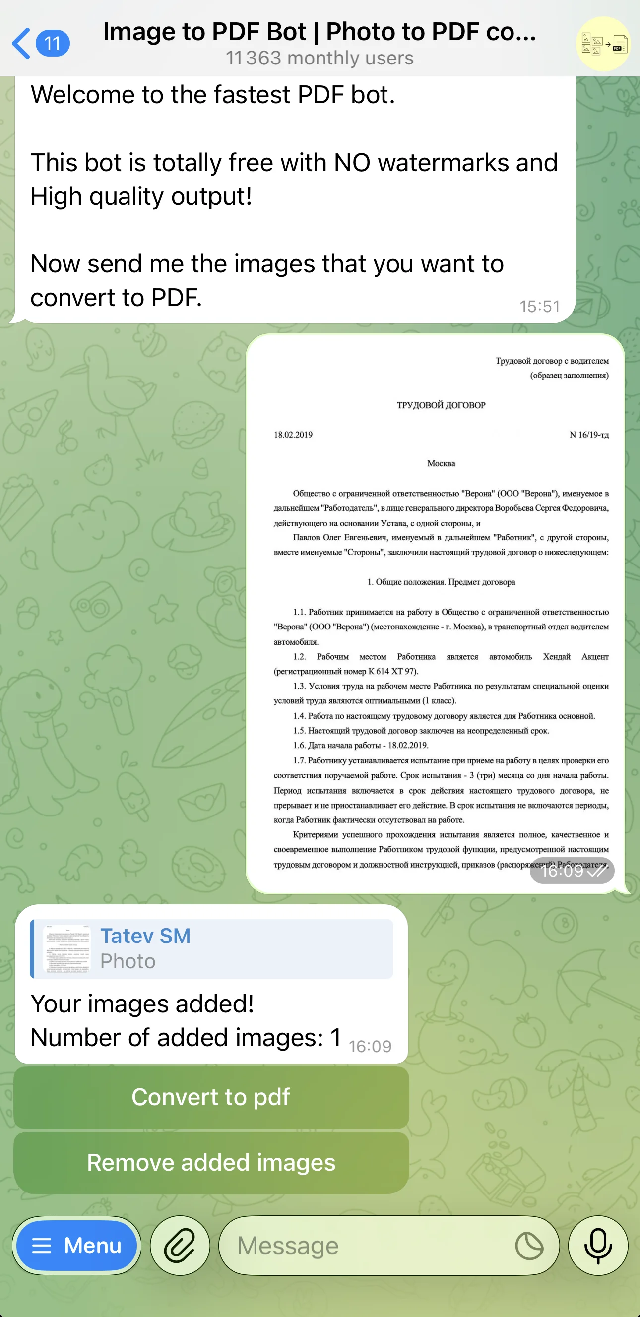 Image to PDF Bot | Photo to PDF converter — Preview 3