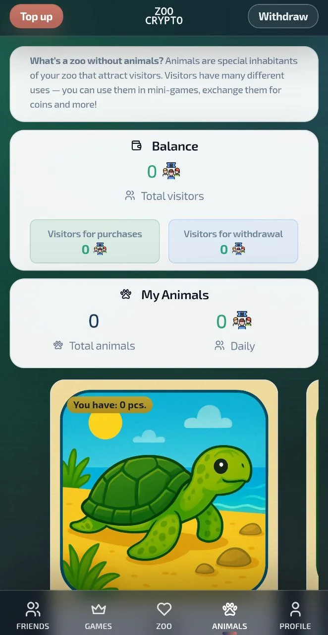 Zoo Crypto Game — Preview 4