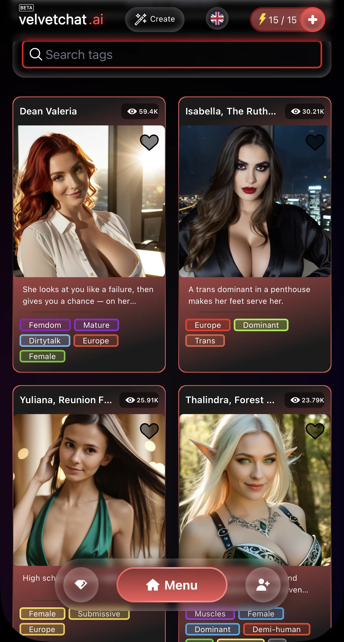 VelvetChat AI — Pratinjau 1