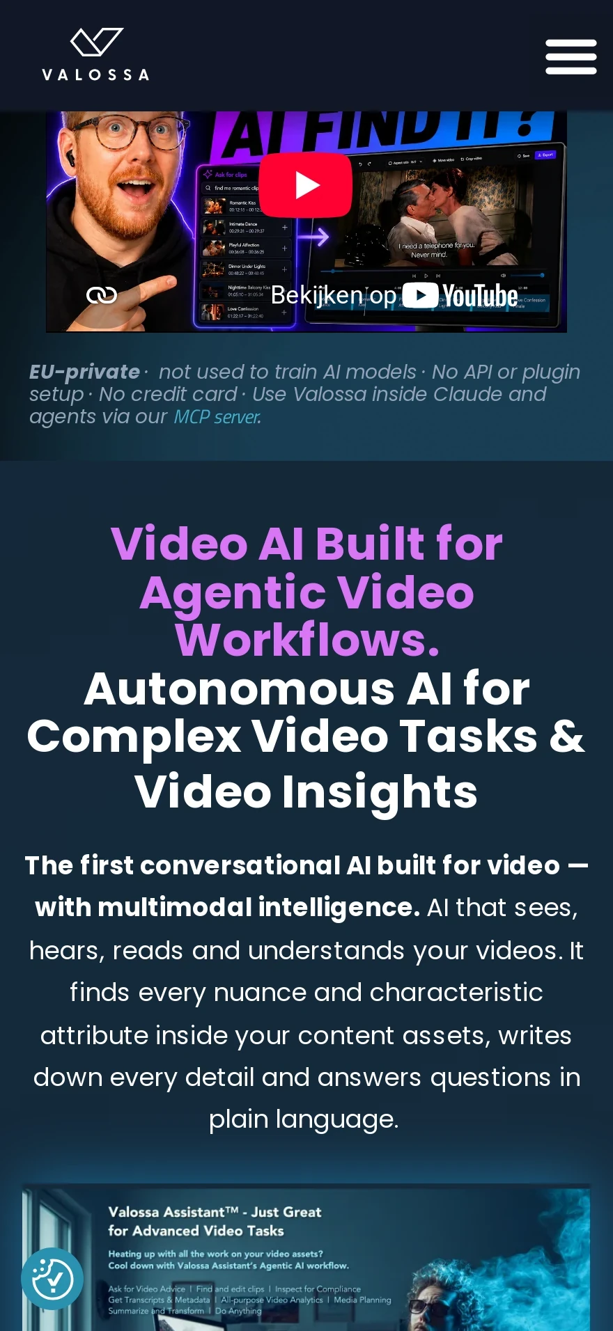 Valossa Assistant — Preview 2