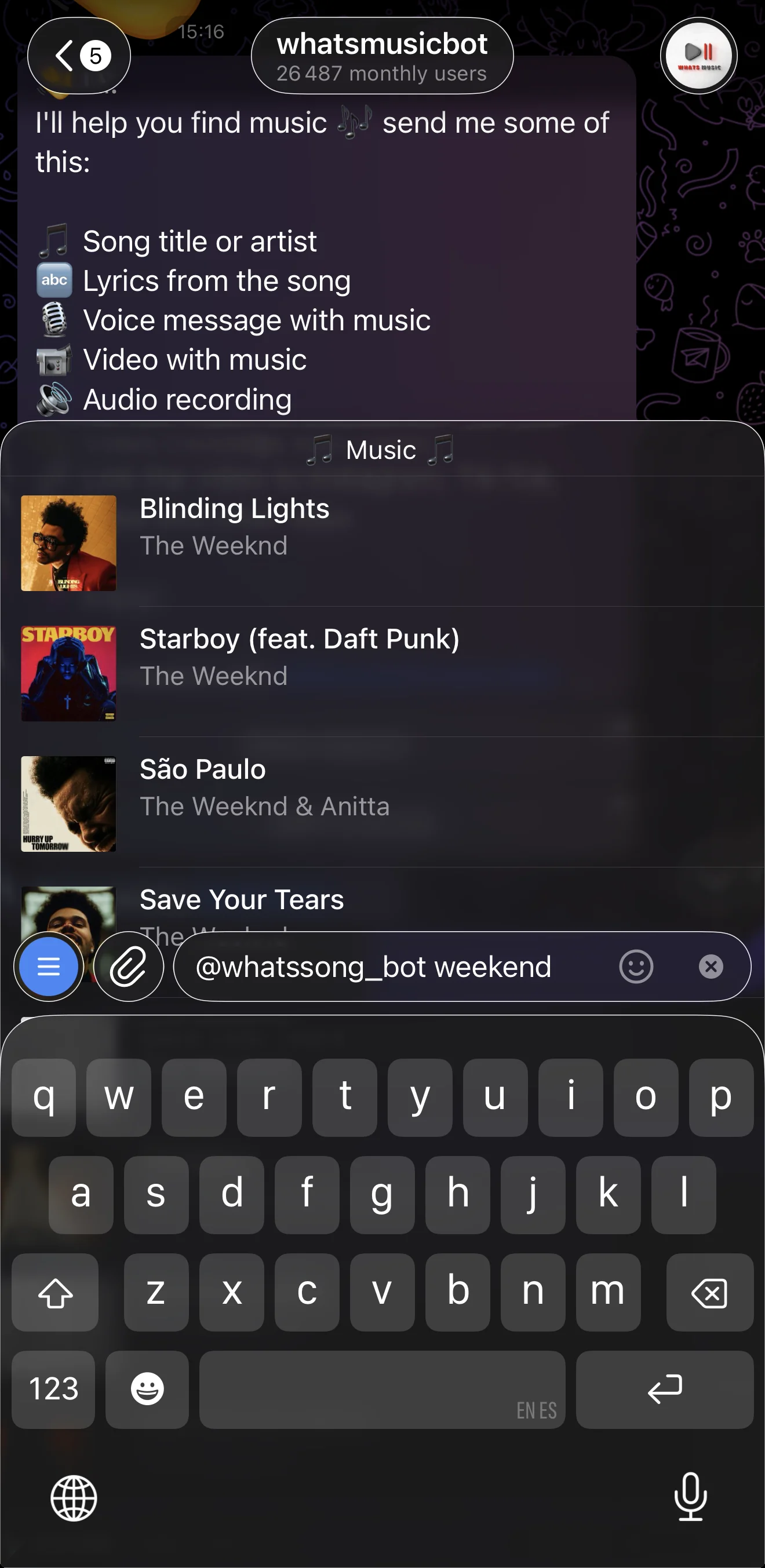 whatsmusicbot — Preview 2