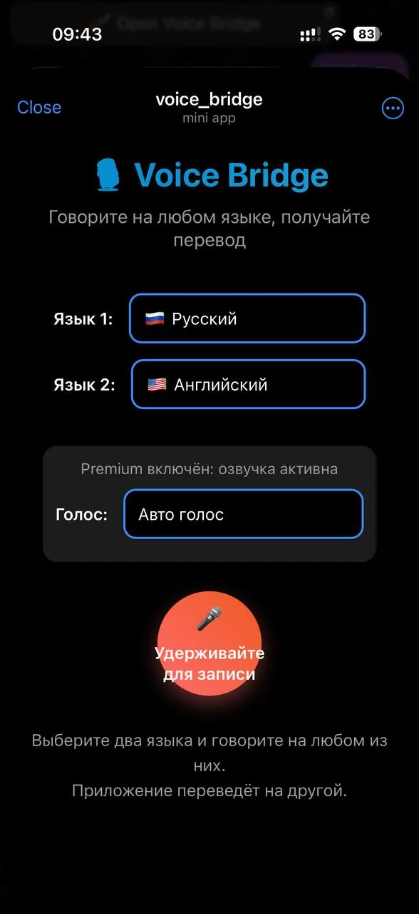 Voice bridge — Pratinjau 1