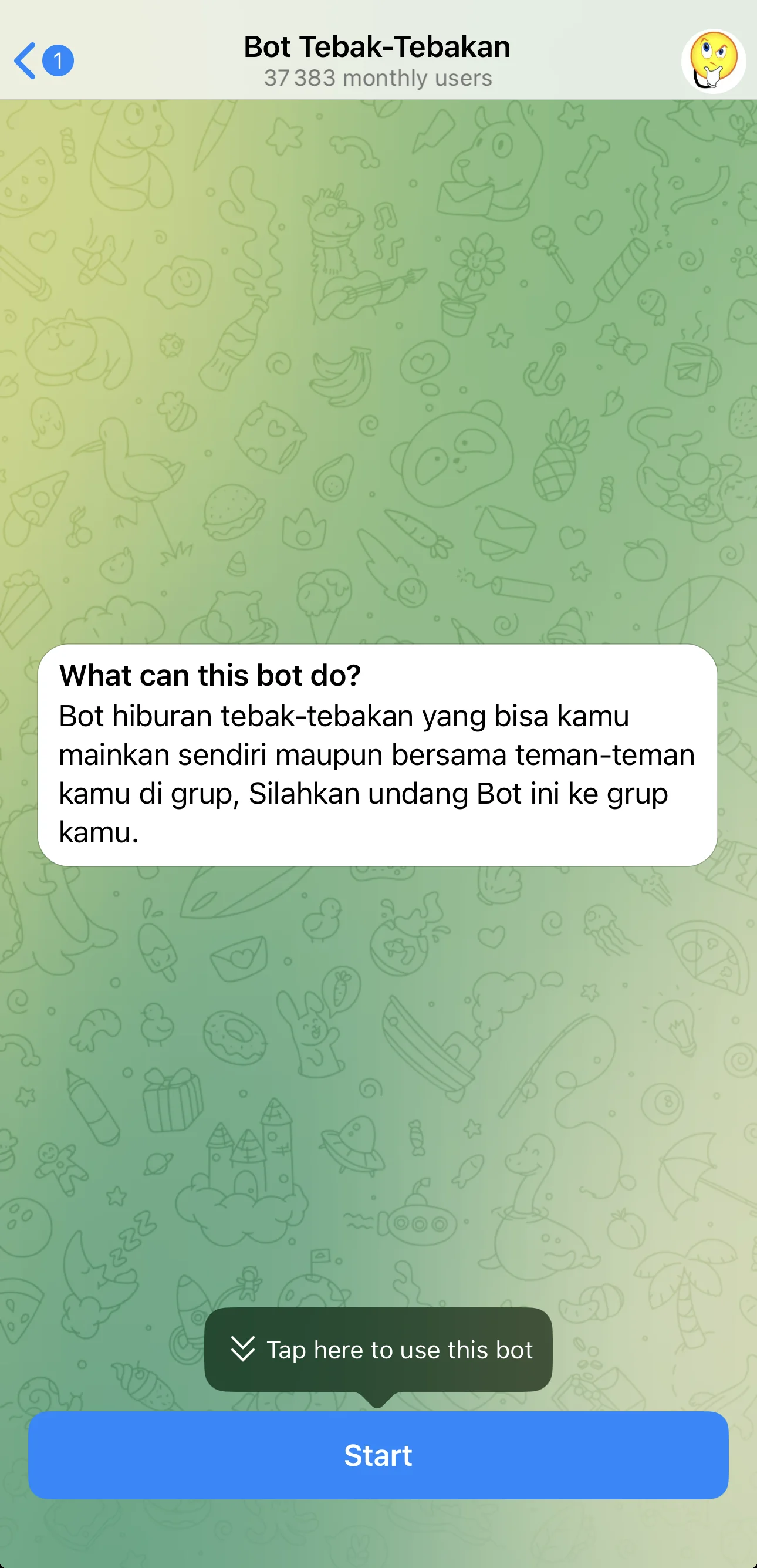 Bot Tebak-Tebakan — Aperçu 1