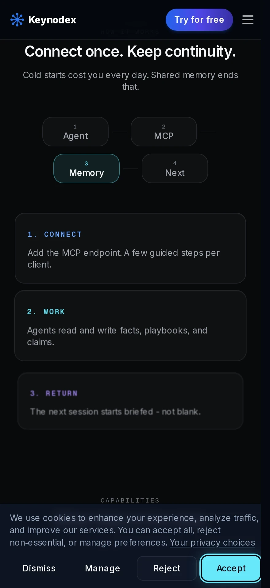 Keynodex Memory — Preview 2
