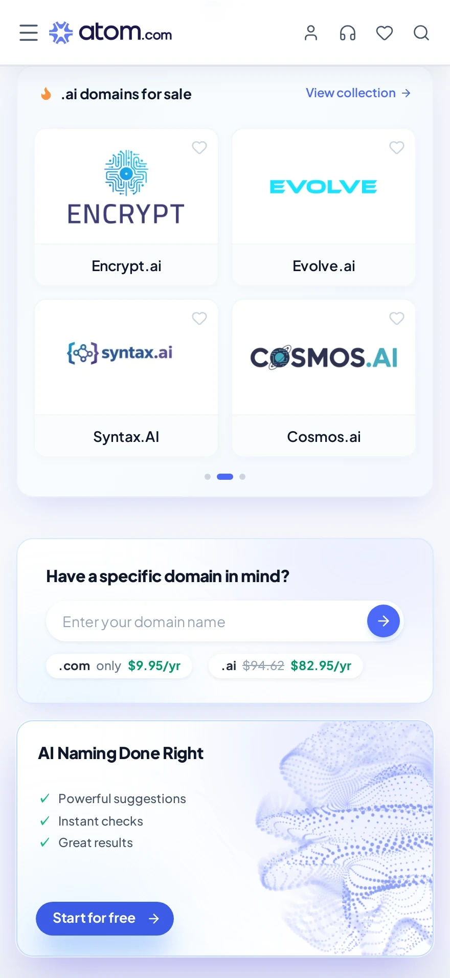 Atom.com — Premium Domains — Preview 2