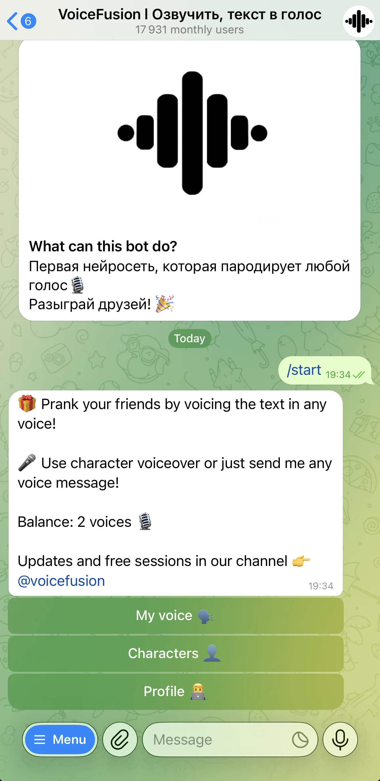 VoiceFusion | Text to Voice — Preview 2