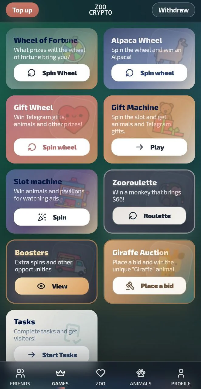 Zoo Crypto Game — Preview 3