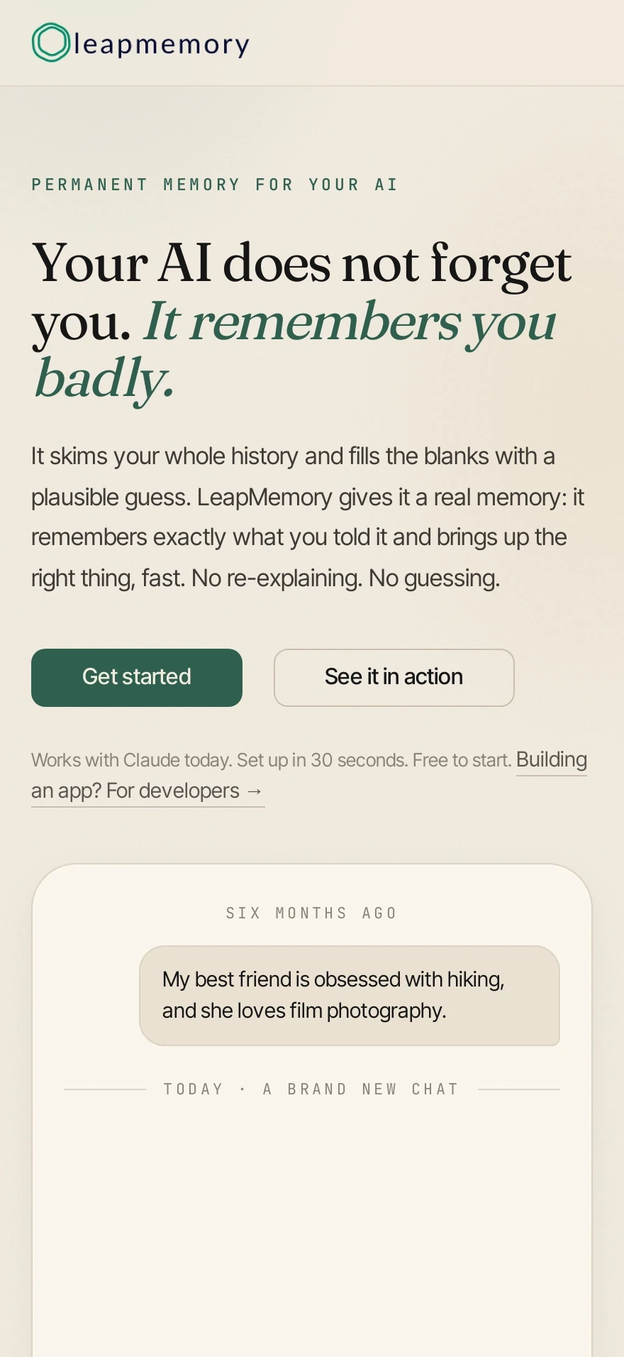 LeapMemory — Preview 1