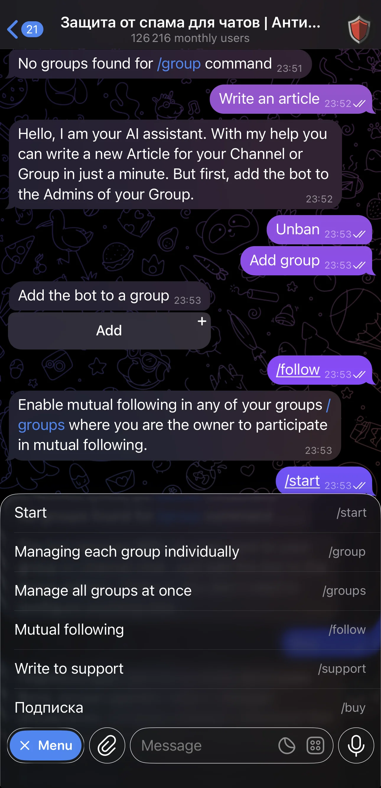 Anti-Spam for Chats | Anti-Spam — Preview 2