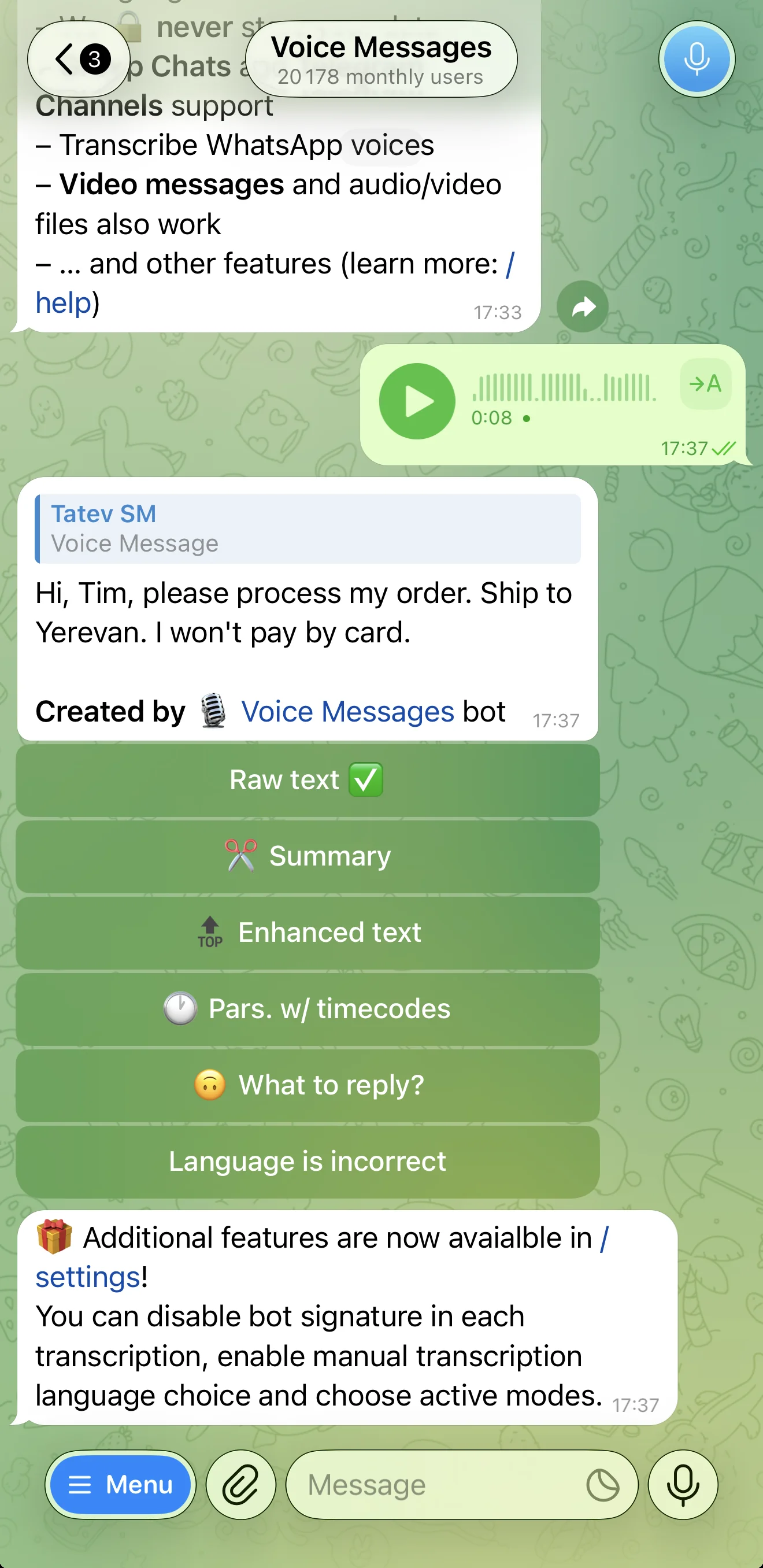 Voice Messages — Preview 1