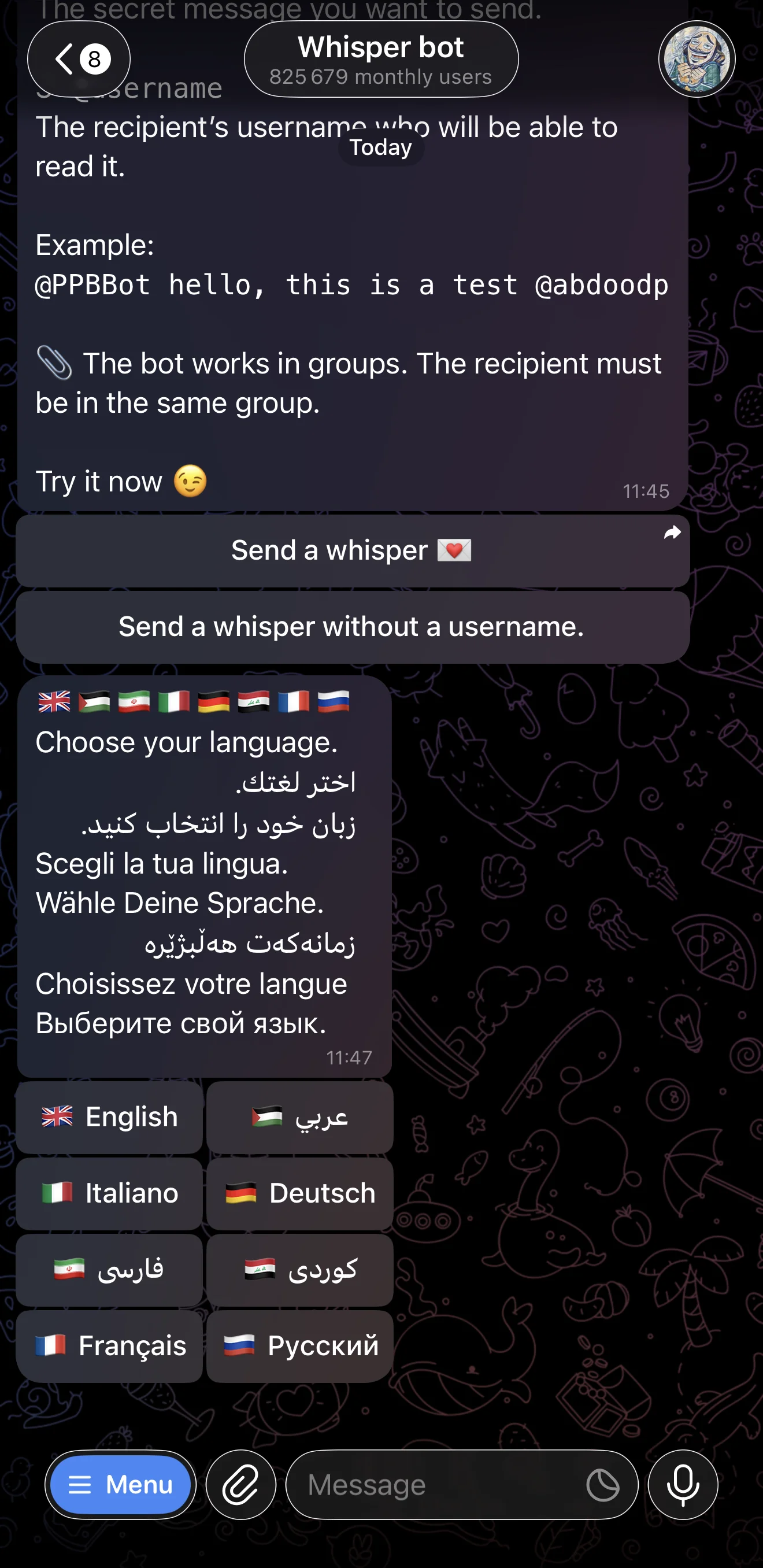 Whisper bot — Preview 1