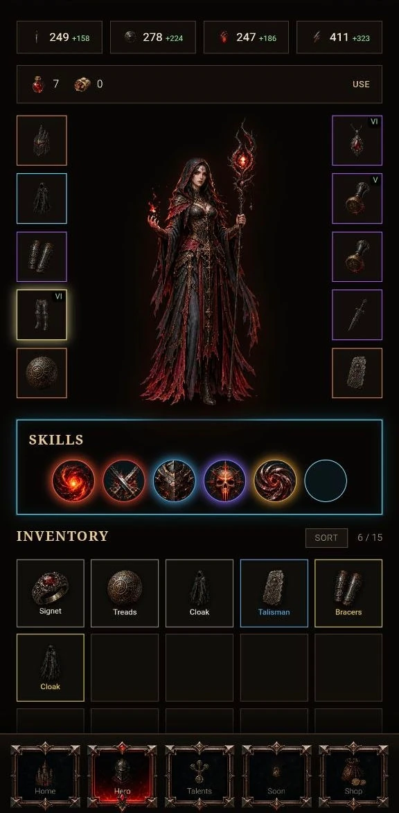 Void Cinder RPG — Pratinjau 2