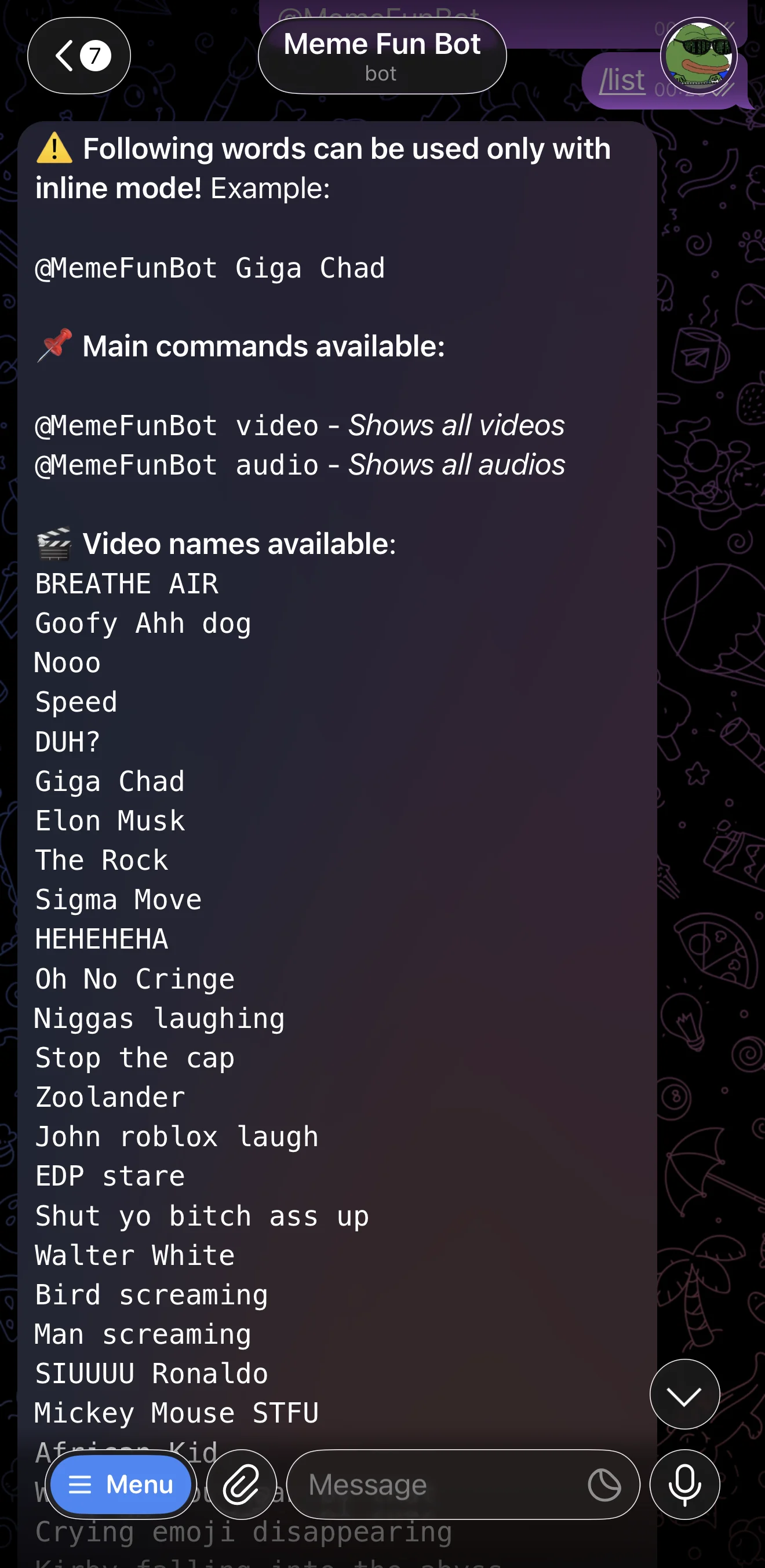 Meme Fun Bot โ Preview 4