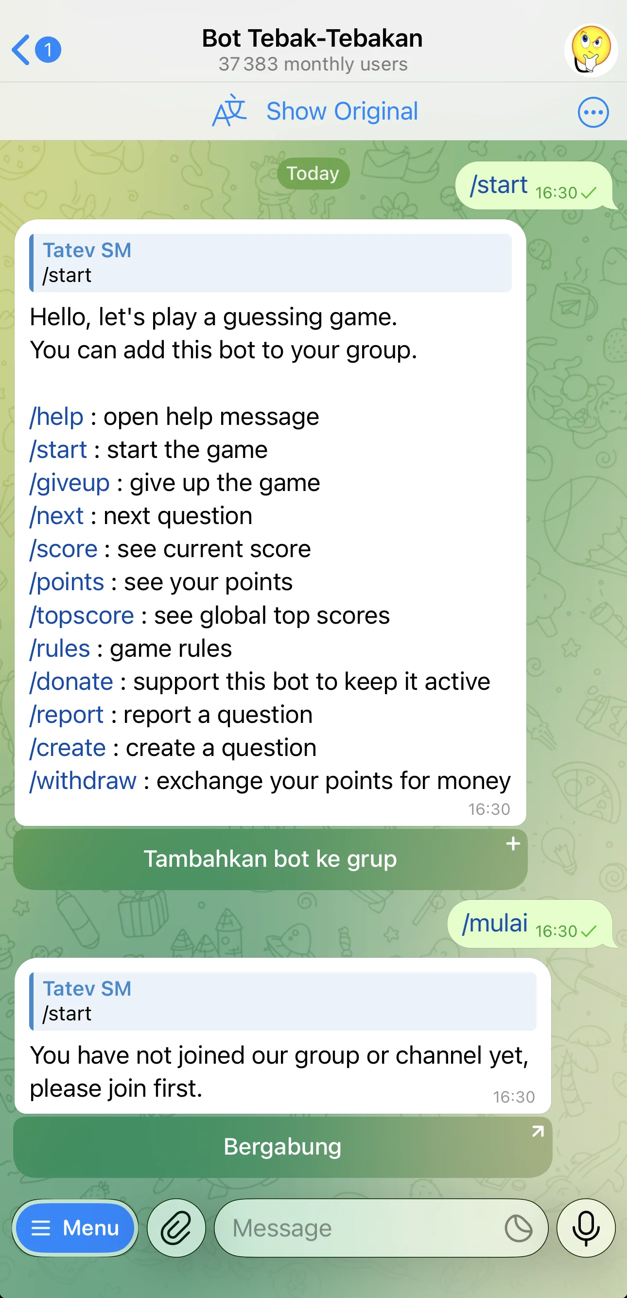 Bot Tebak-Tebakan — Aperçu 2