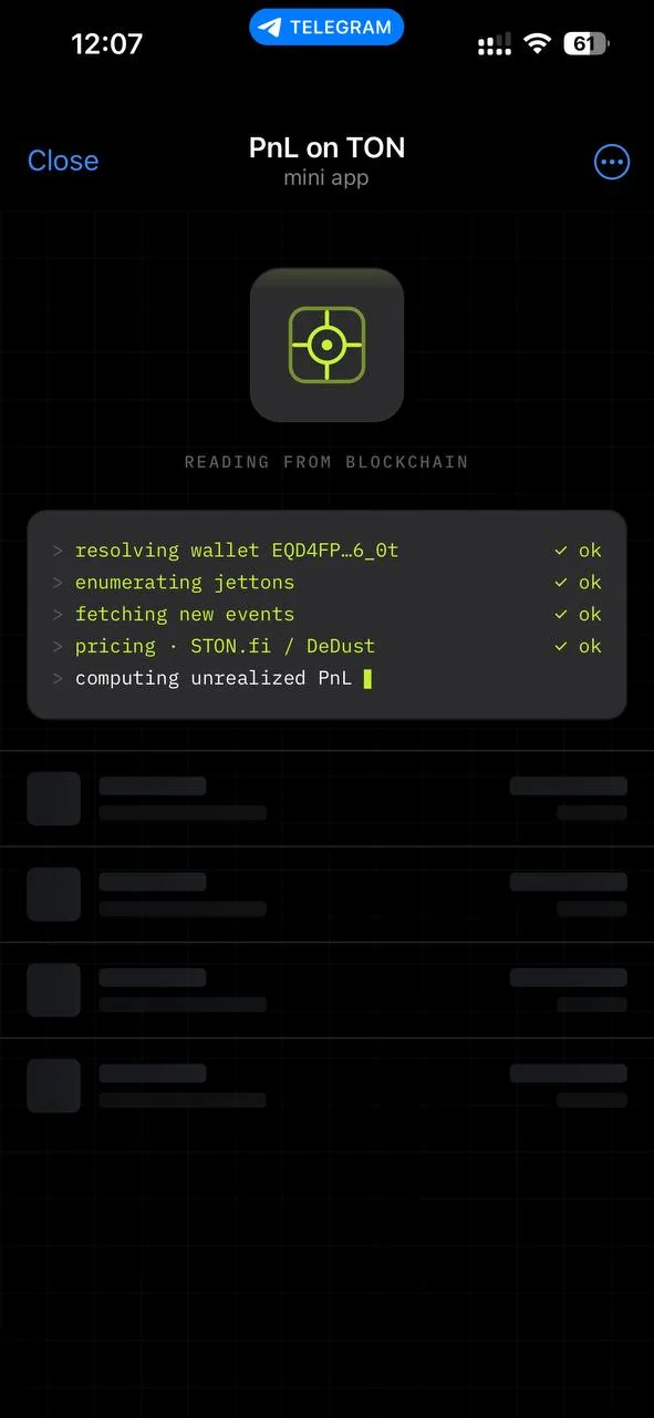PnL on Ton — Pratinjau 3