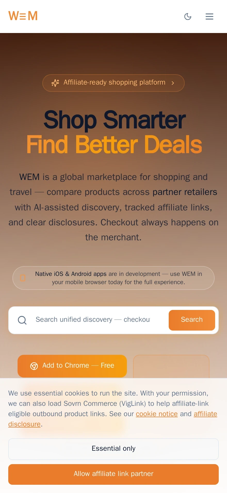 WEM Price Compare — Preview 1