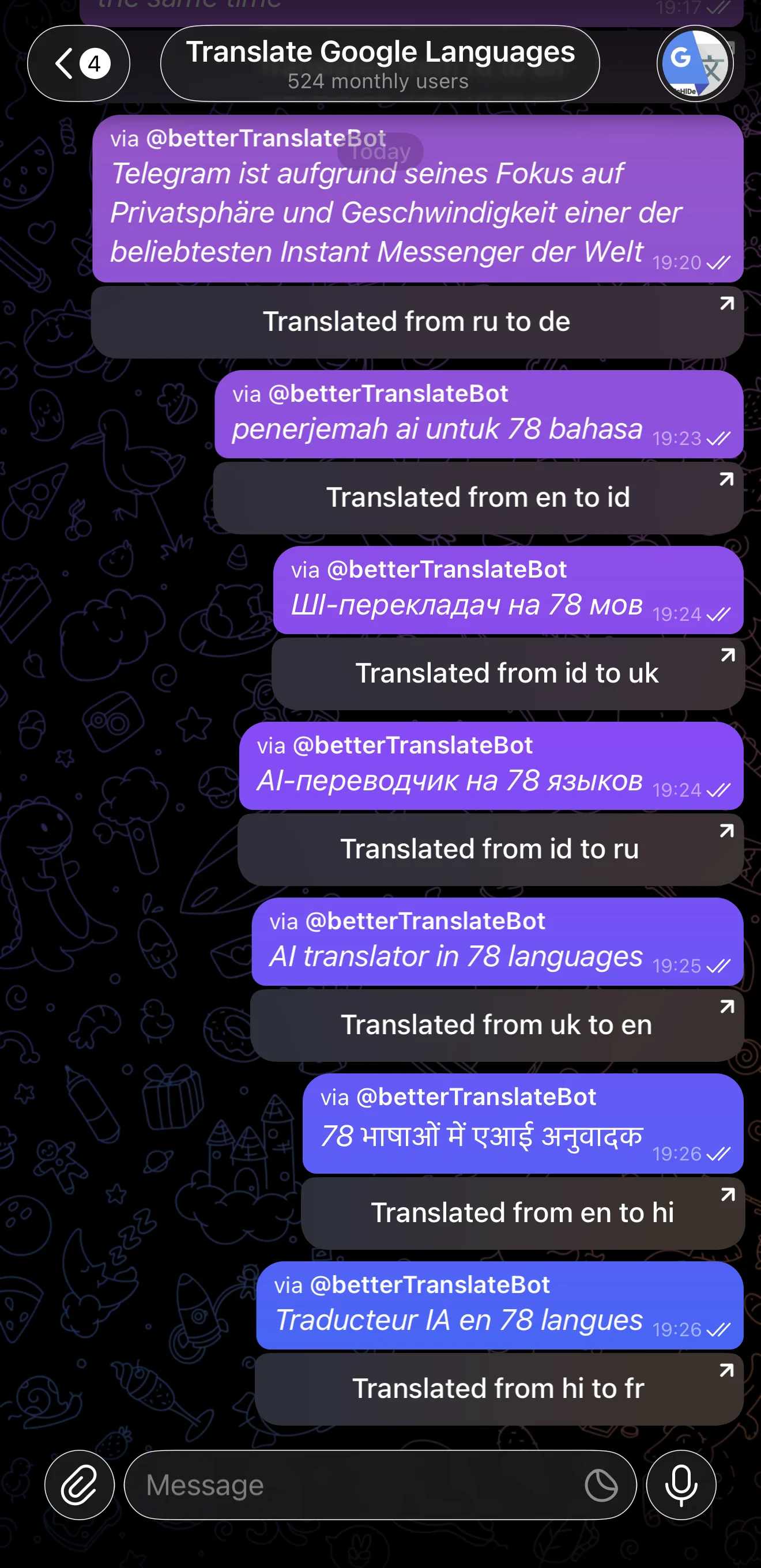 Translate Google Languages — Preview 1