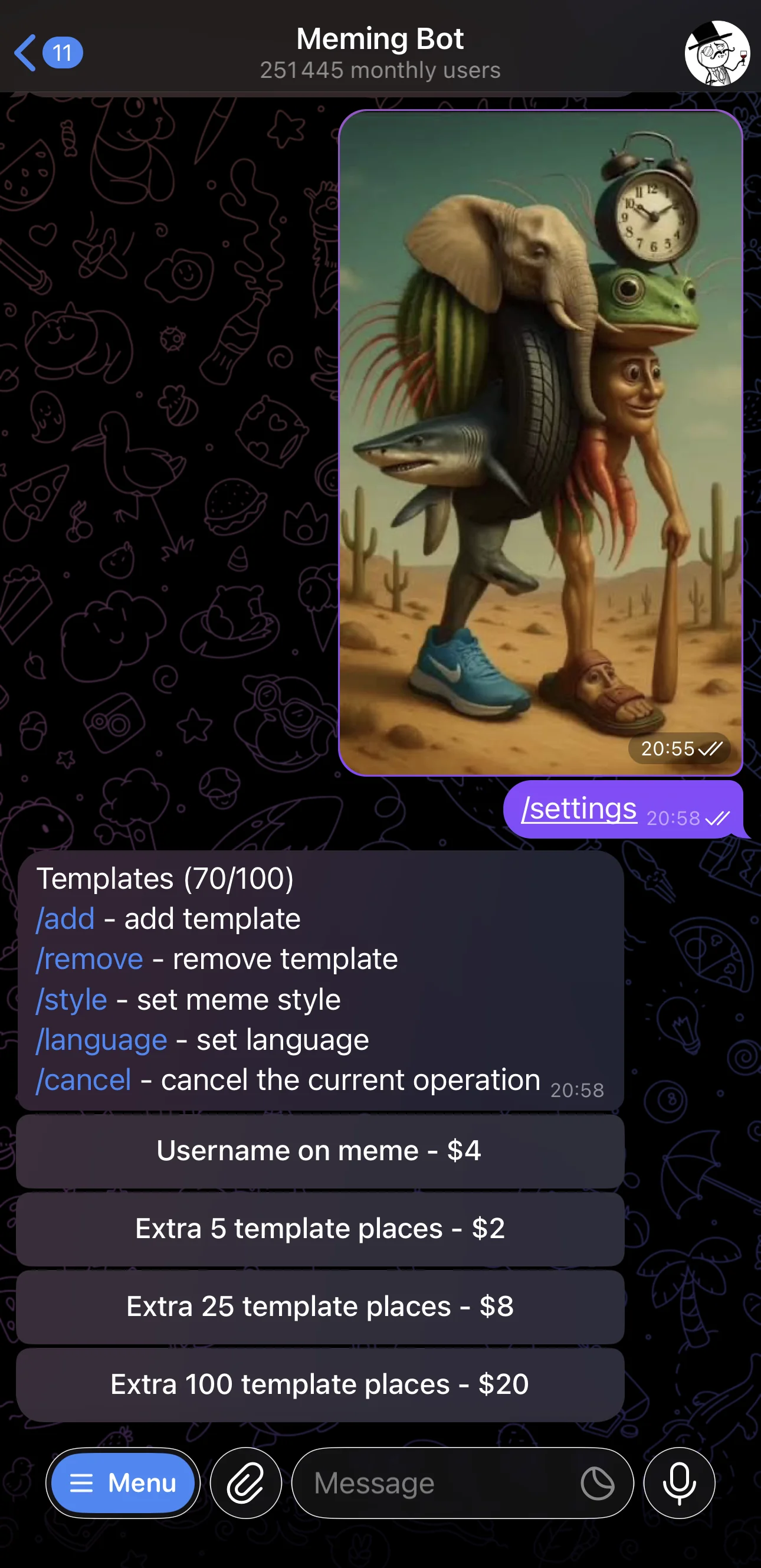Meming Bot — Preview 3