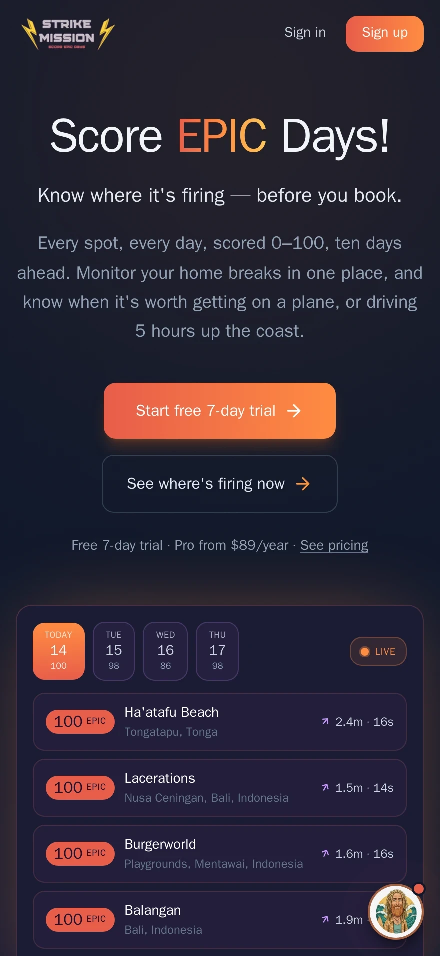 app.strikemission/surf-trip-planner — Preview 1