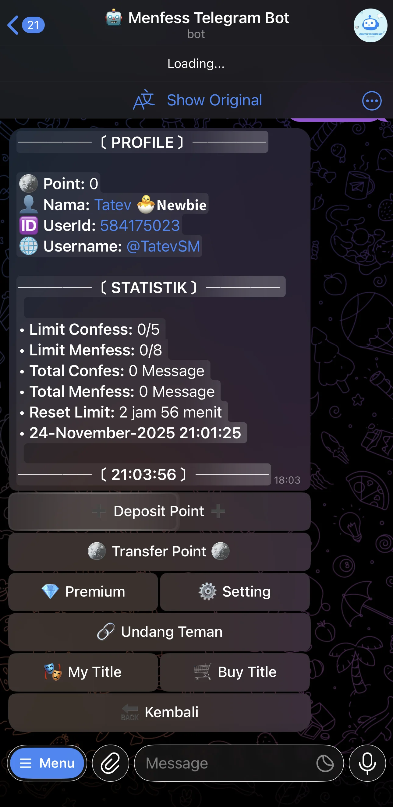 ๐ค Menfess Telegram Bot โ Preview 2