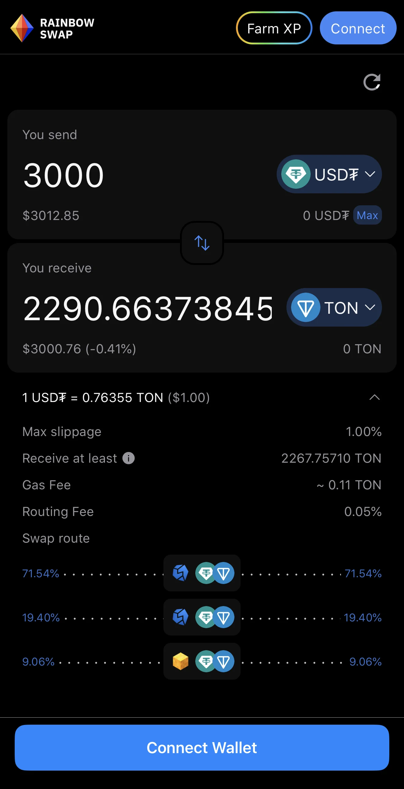 Rainbow.ag - Swap Aggregator on TON — Preview 1