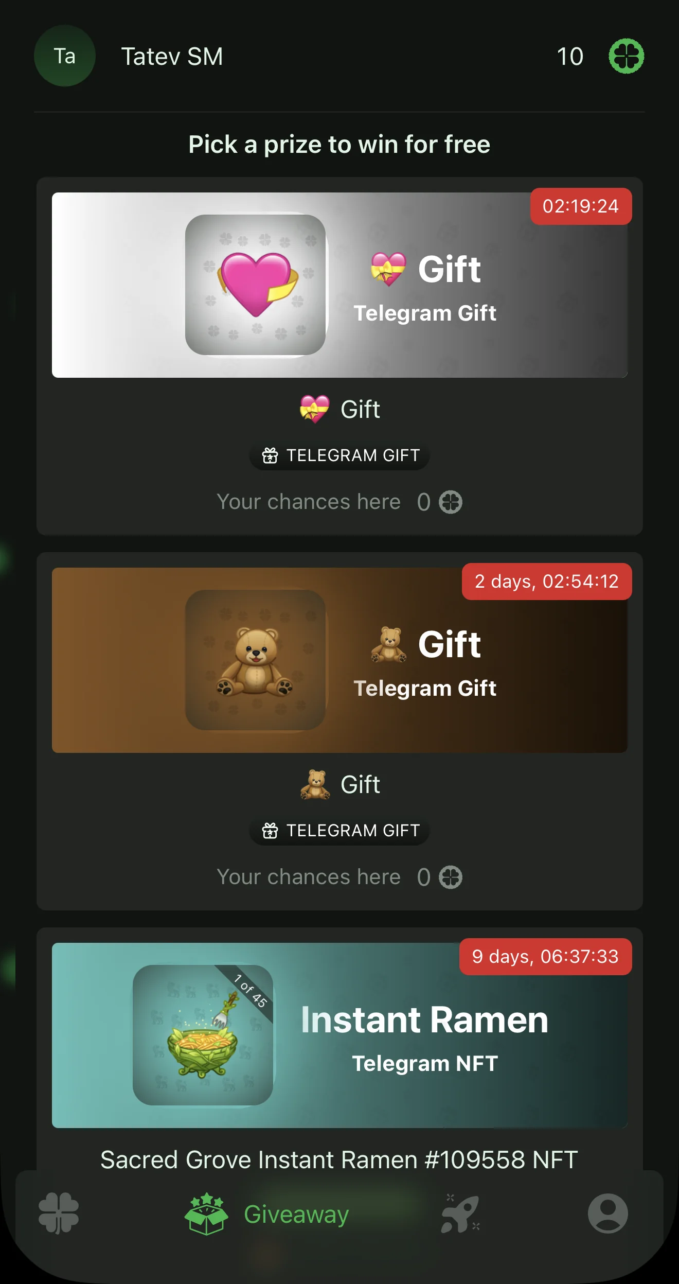 Chance Giveaway — Preview 2
