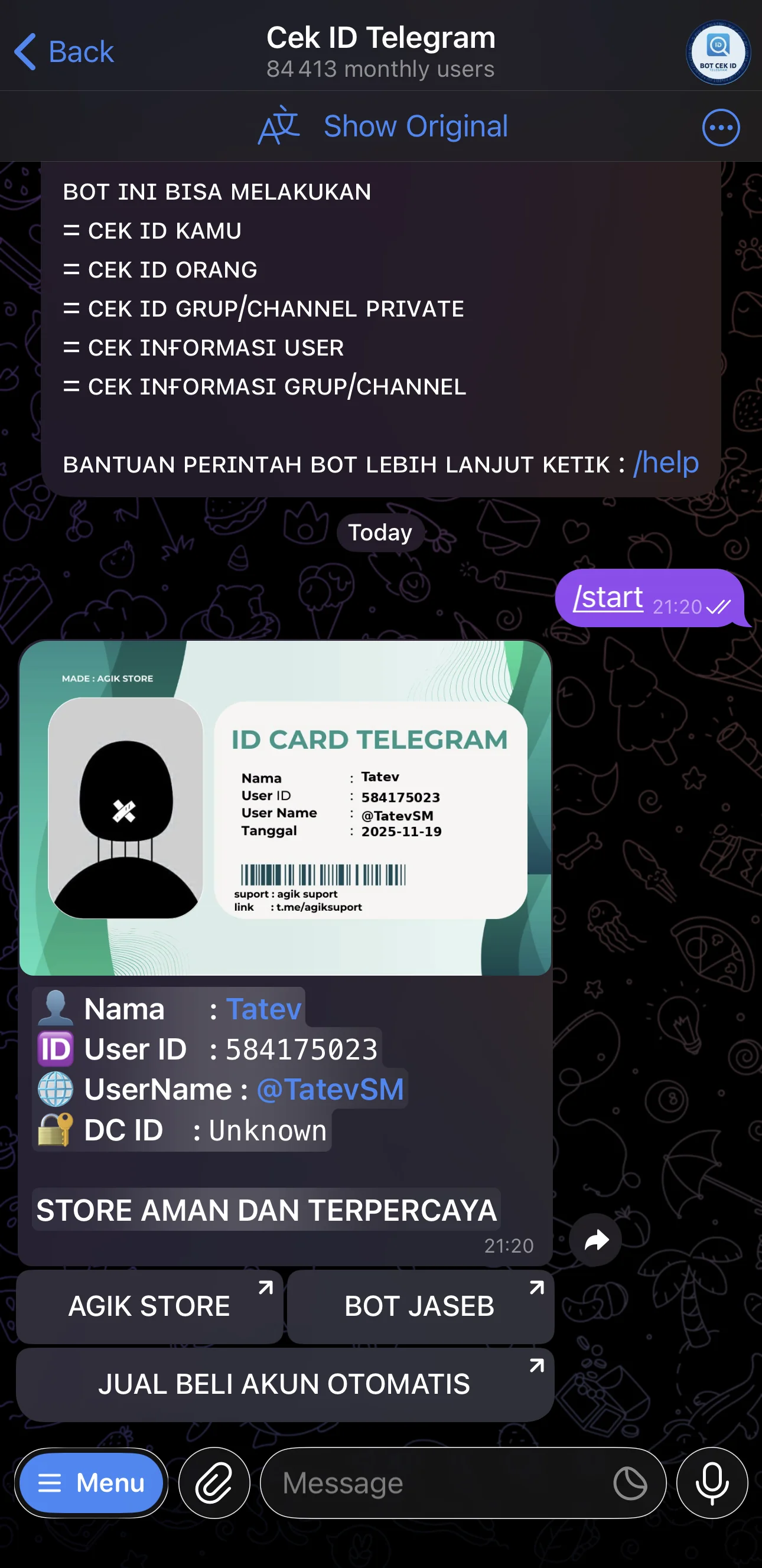 Cek ID Telegram — Превью 2