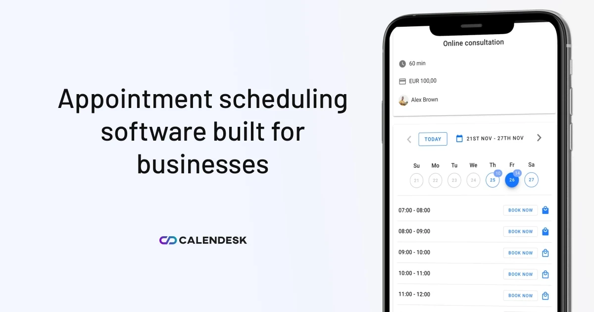 Calendesk - Appointment scheduling software