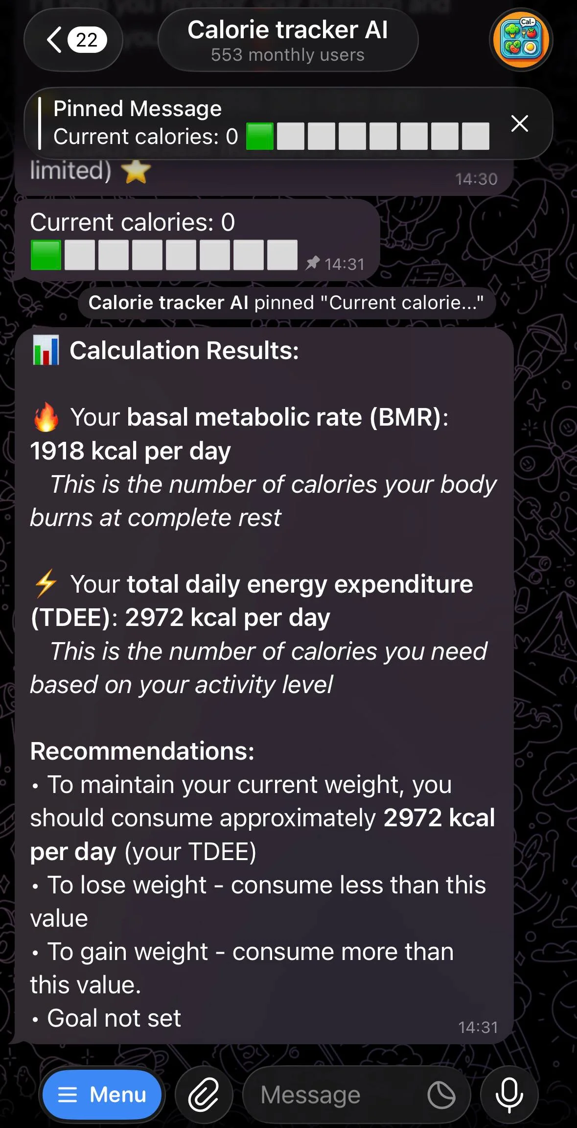 Calorie tracker AI — Preview 2