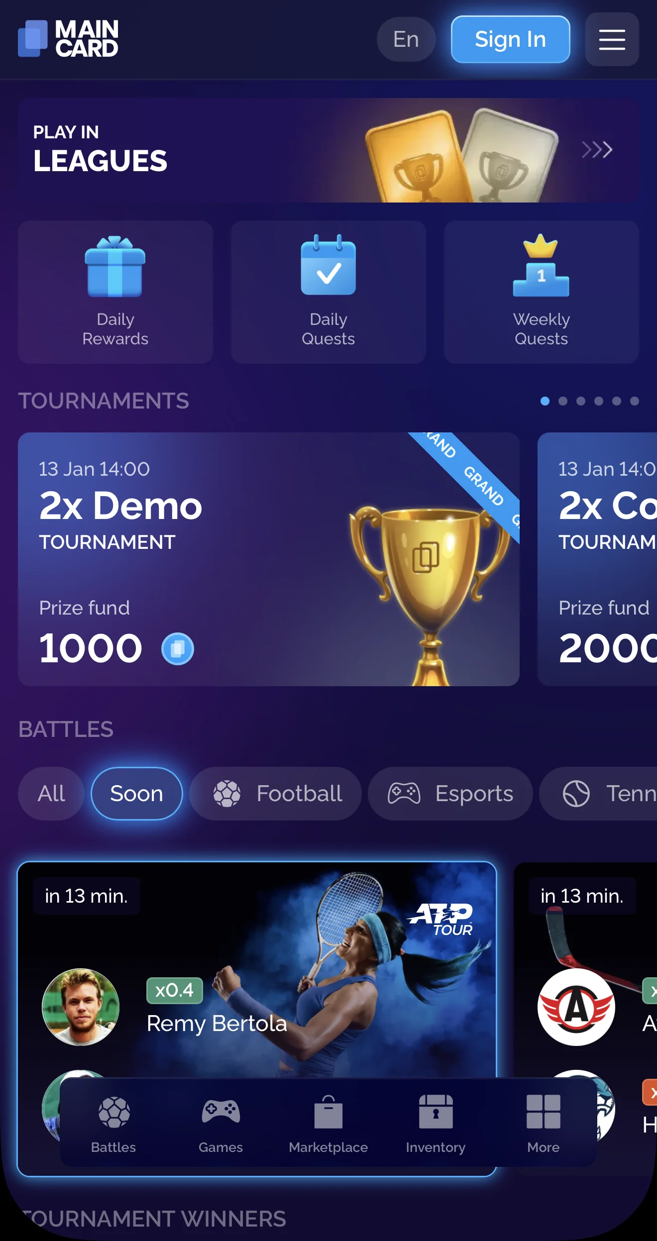 Maincard — Preview 1
