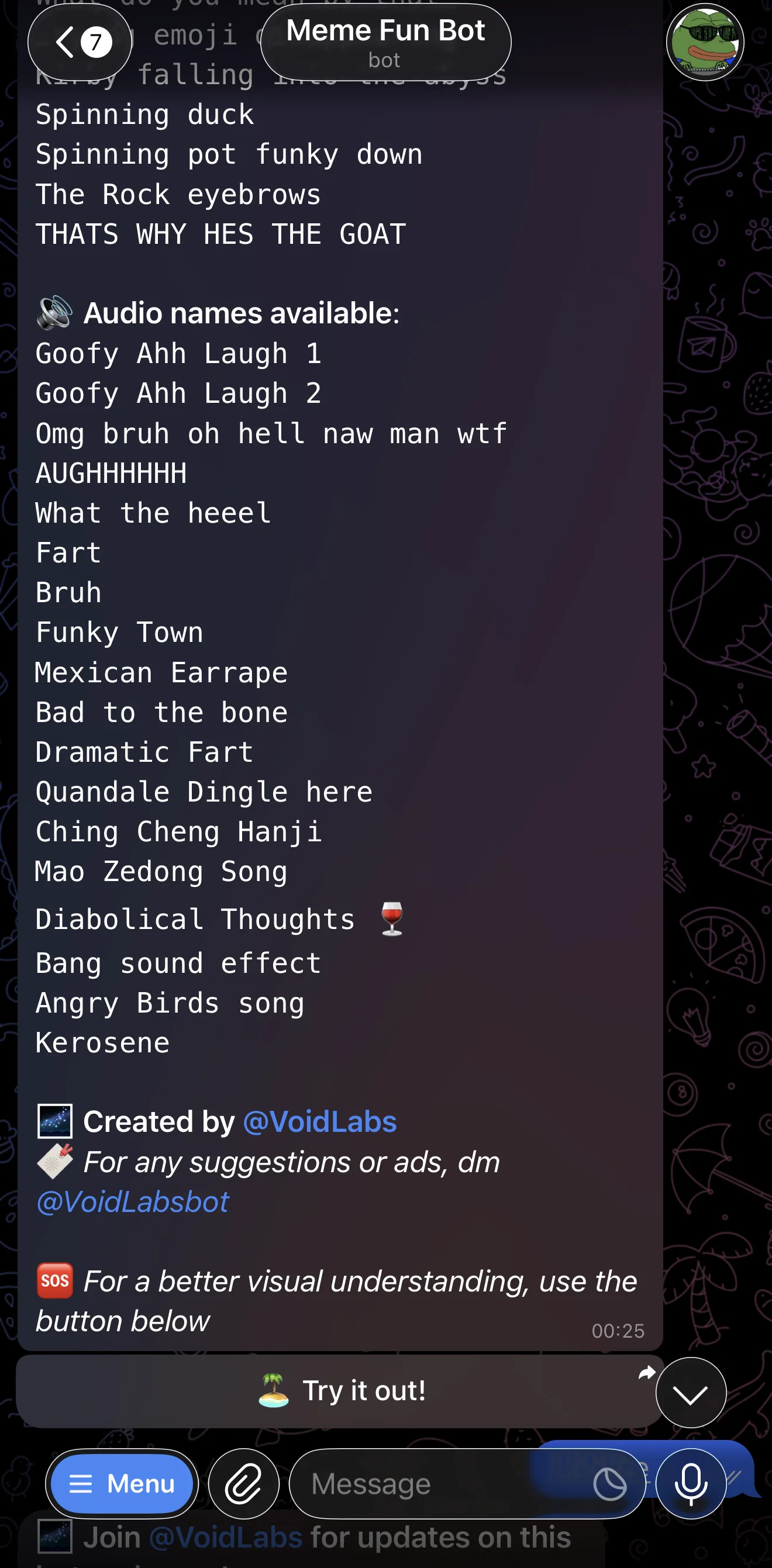 Meme Fun Bot โ Preview 3