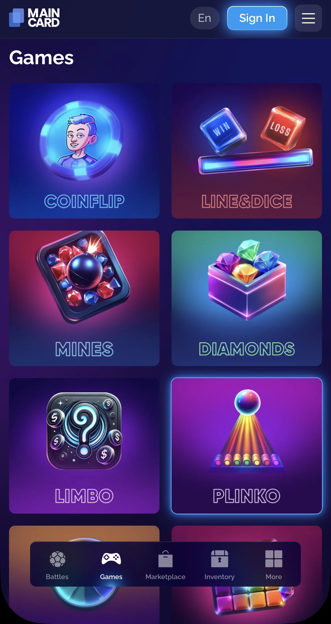 Maincard — Preview 3