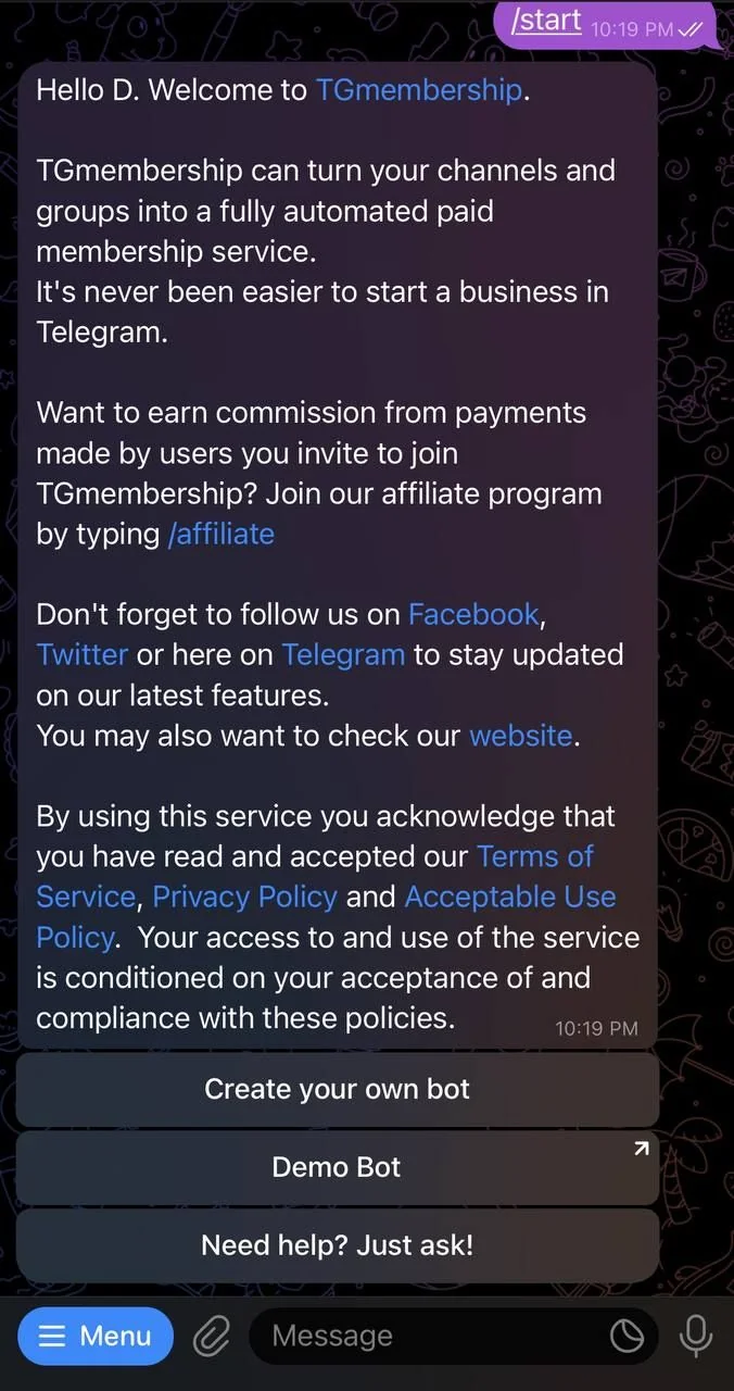 TGmembership — Preview 1