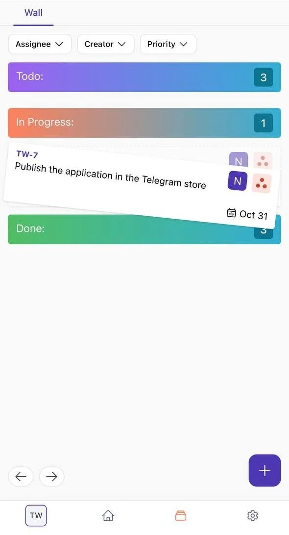 The Wall | Task Manager — पूर्वावलोकन 1