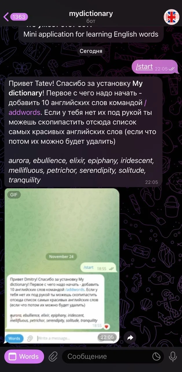 My dictionary — Preview 2