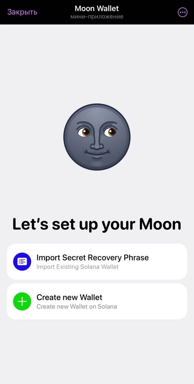 Moon Wallet — पूर्वावलोकन 1